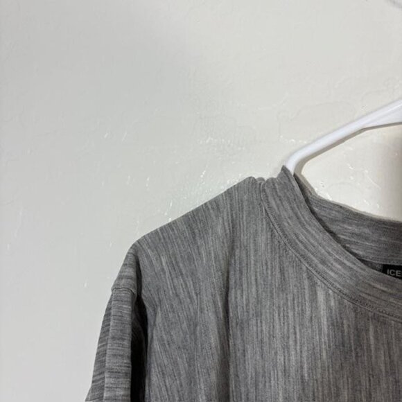 Icebreaker Shirt Womens Small Gray Merino Wool 3/4 Sleeve Crewneck Lightweight - Picture 2 of 8